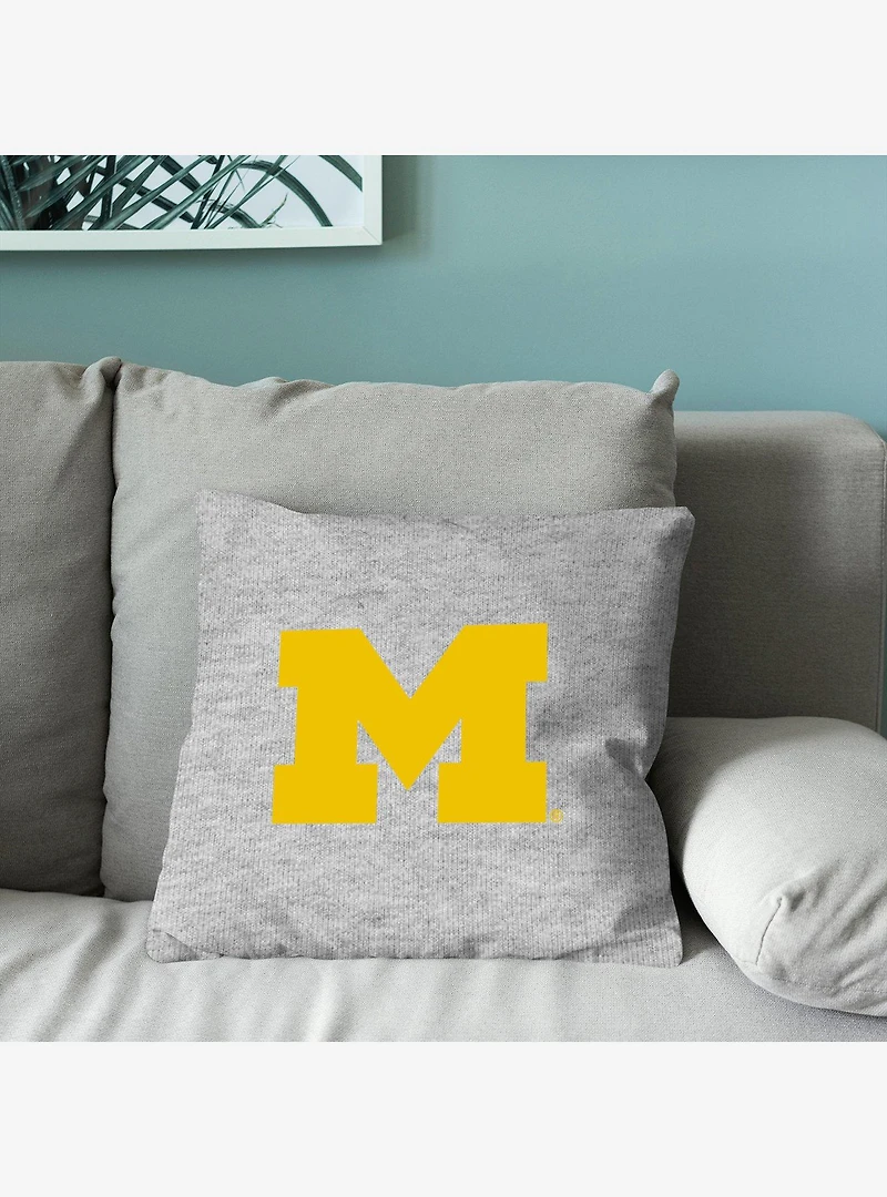 NCAA Michigan Wolverines Logo Sweatshirt Pillow