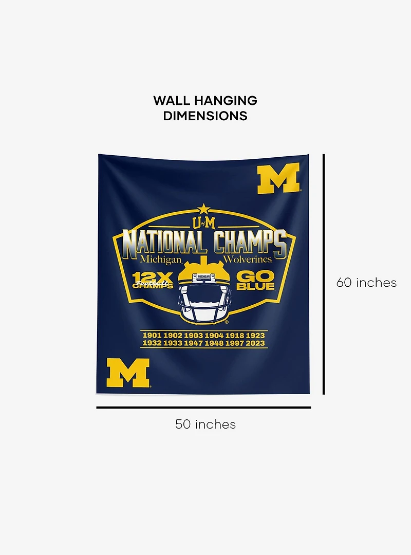 NCAA 2023 FBC Nameplate Michigan Wall Hanging