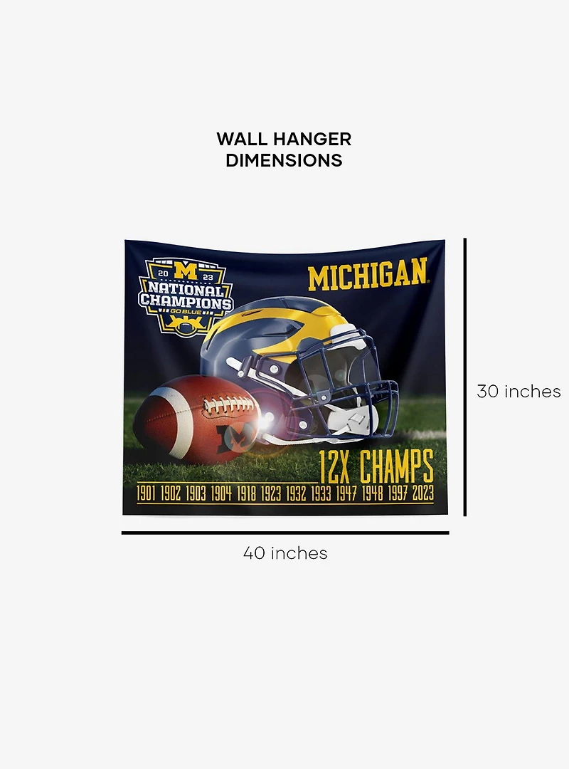 NCAA 2023 FBC Training Michigan Wall Hanging