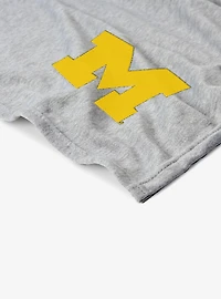 NCAA Michigan Wolverines Logo Sweatshirt Throw Blanket