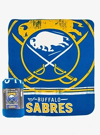NHL Buffalo Sabres Fade Away Fleece Throw Blanket