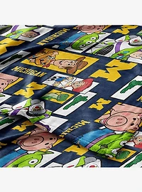 NCAA Michigan Wolverines Disney Toy Story Buzz Lightyear Cameo Hugger Pillow & Silk Touch Throw Blanket Set