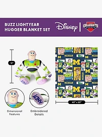 NCAA Michigan Wolverines Disney Toy Story Buzz Lightyear Cameo Hugger Pillow & Silk Touch Throw Blanket Set