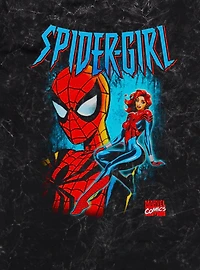 Marvel Spider-Man Spider-Girl Seated And Masked Mineral Wash T-Shirt