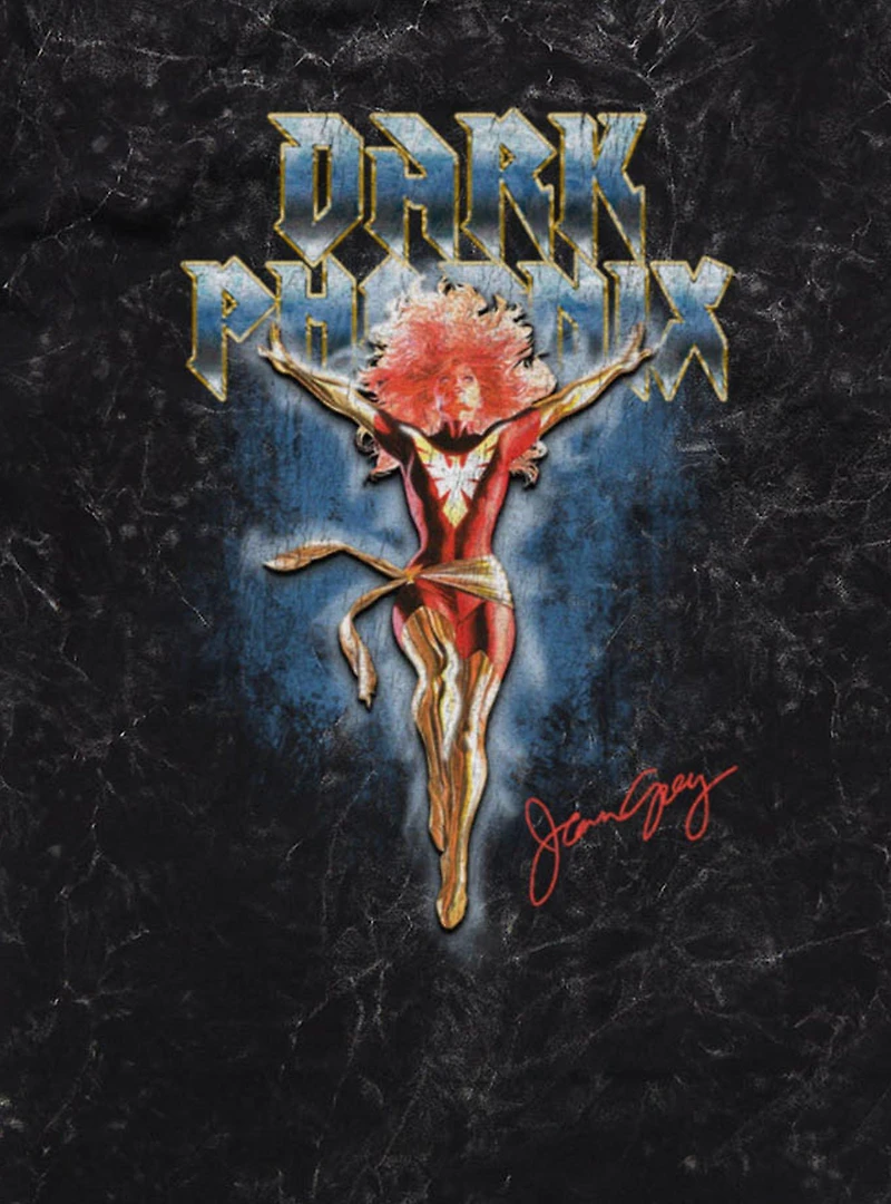 Marvel X-Men Dark Phoenix Ascending Jean Grey Mineral Wash T-Shirt