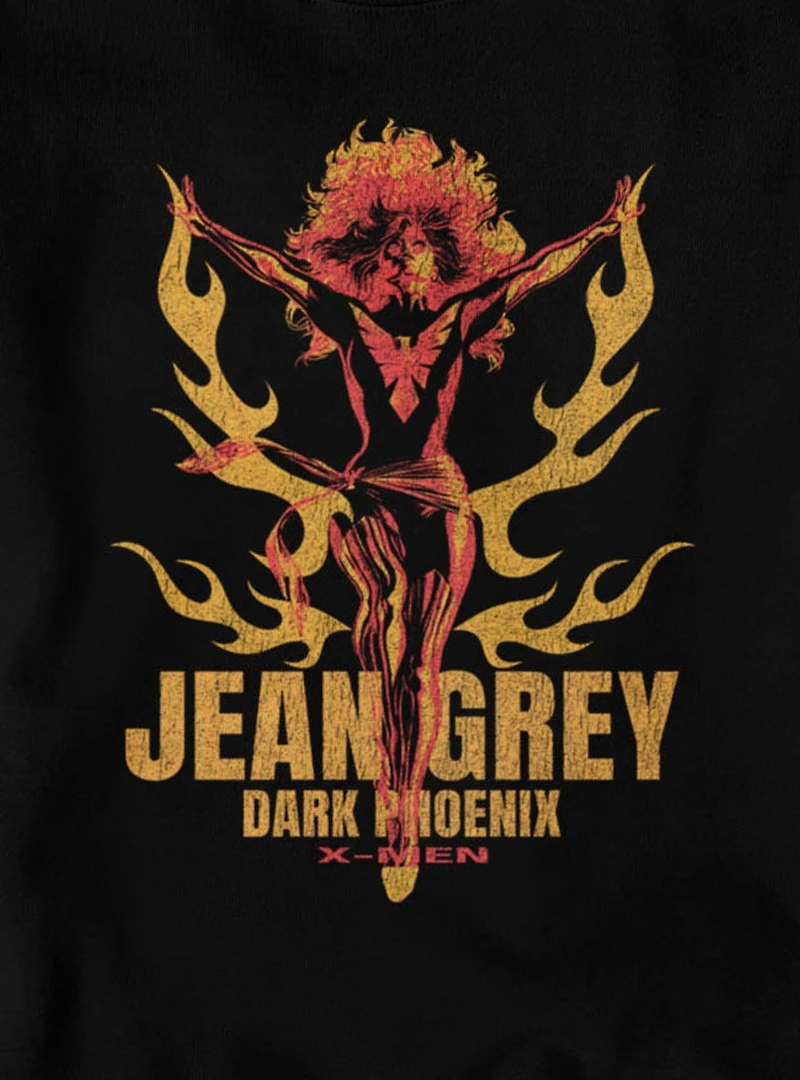 Marvel X-Men Jean Grey Dark Phoenix Orange And Red Flames Sweatshirt
