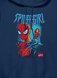 Marvel Spider-Man Spider-Girl Seated And Masked Hoodie