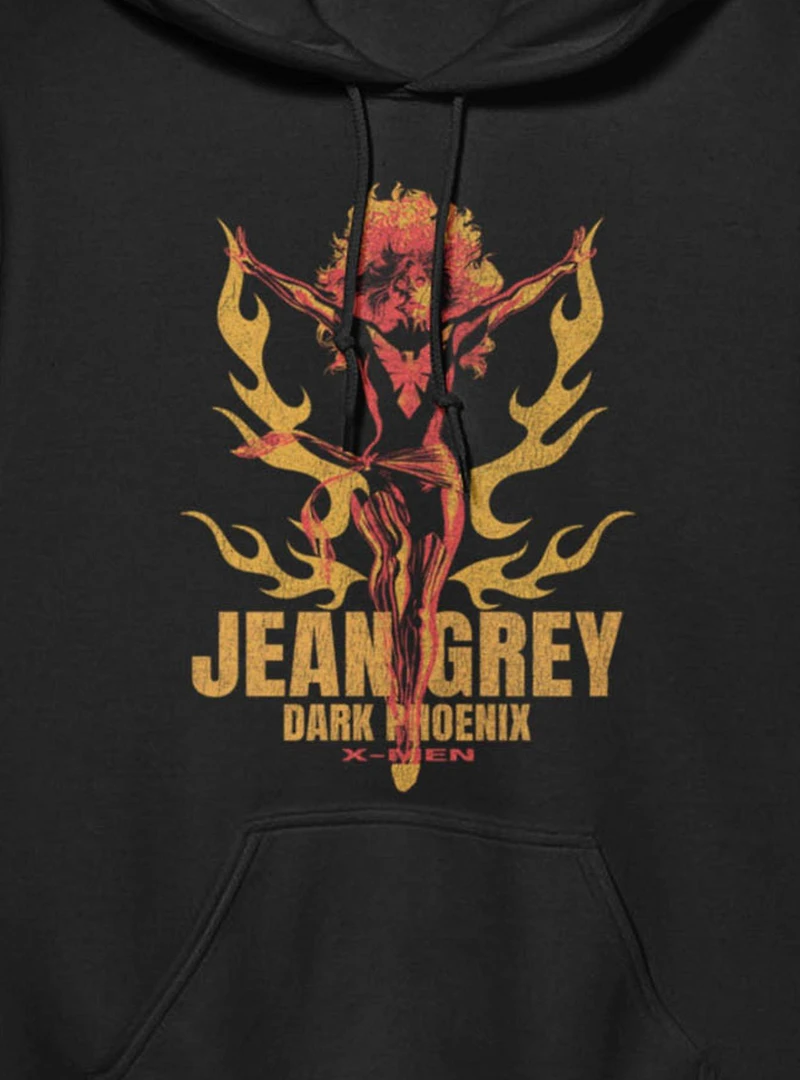 Marvel X-Men Jean Grey Dark Phoenix Orange And Red Flames Hoodie