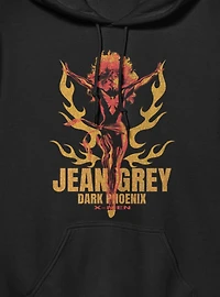 Marvel X-Men Jean Grey Dark Phoenix Orange And Red Flames Hoodie