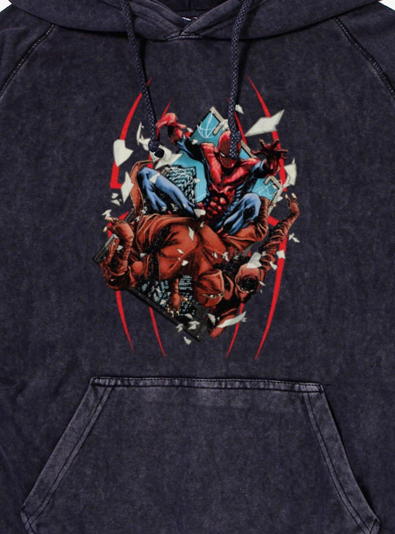Marvel Spider-Man Hand Through Window Mineral Wash Hoodie