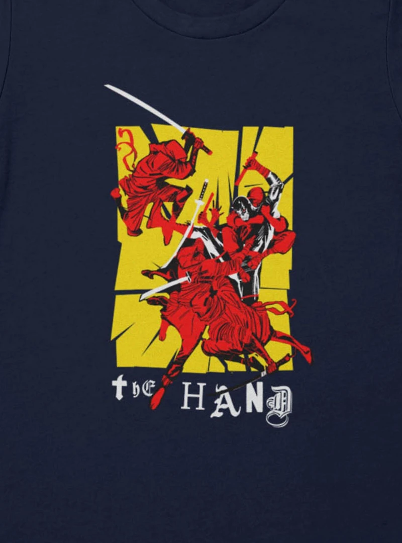 Marvel Comics Retro Hand On The Daredevil Ransom Letters Womens T-Shirt