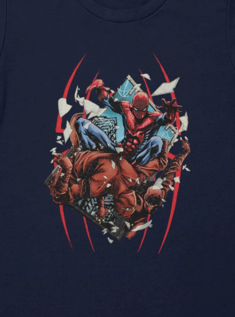 Marvel Spider-Man Hand Through Window Womens T-Shirt