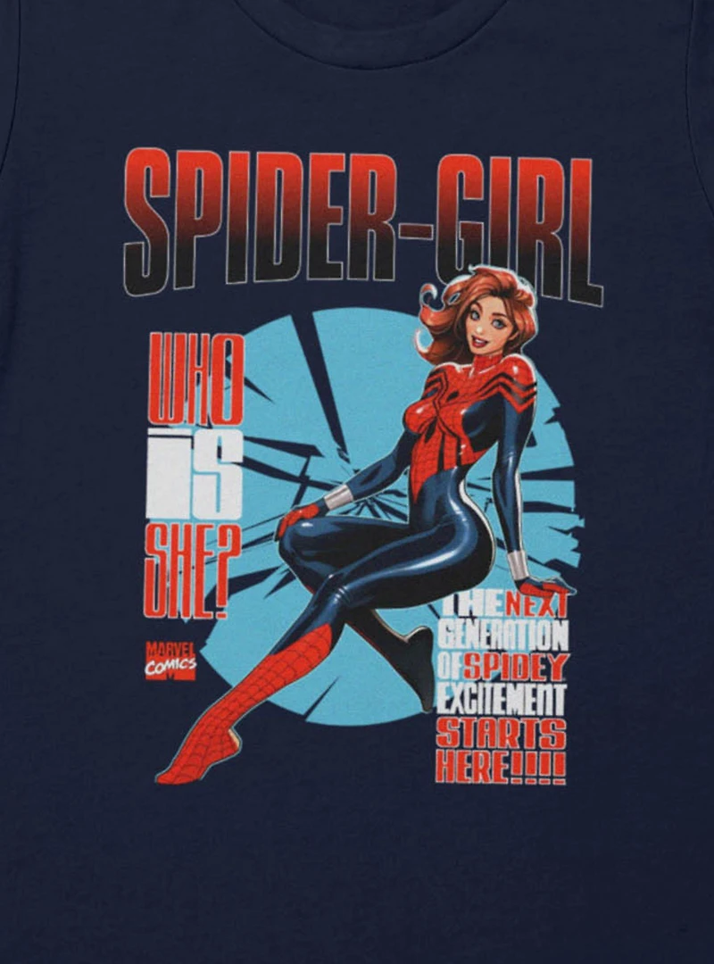 Marvel Spider-Man Who Is Spider-Girl Next Generation Womens T-Shirt