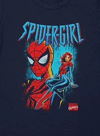 Marvel Spider-Man Spider-Girl Seated And Masked Womens T-Shirt