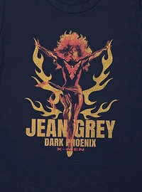 Marvel X-Men Jean Grey Dark Phoenix Orange And Red Flames Womens T-Shirt
