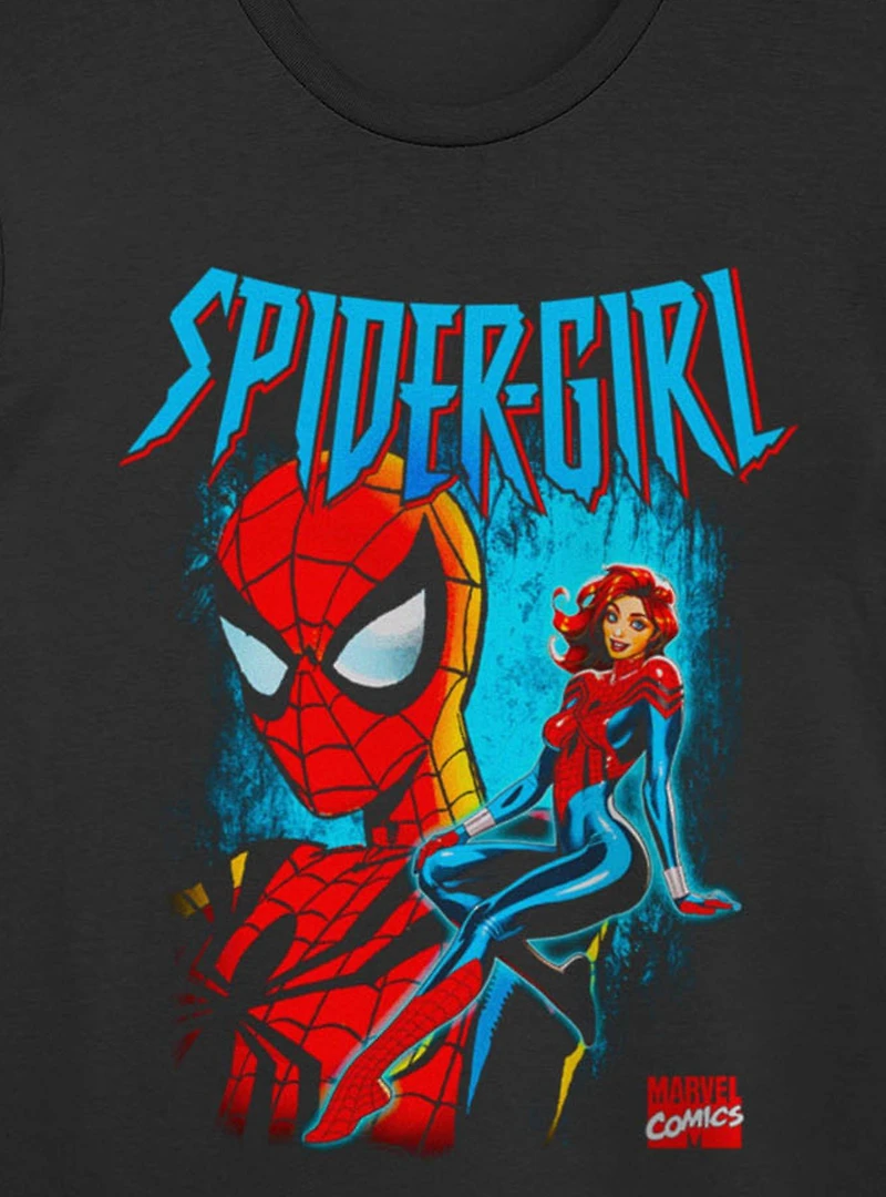 Marvel Spider-Man Spider-Girl Seated And Masked T-Shirt