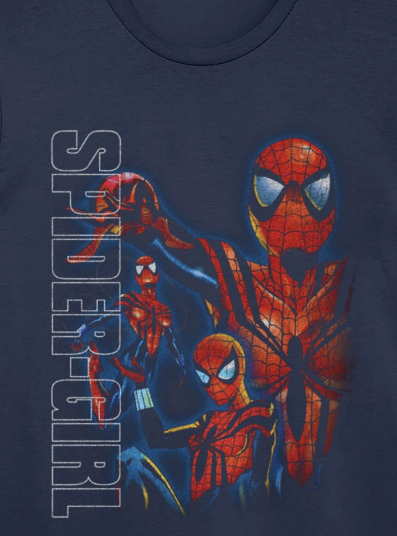 Marvel Spider-Man Spider-Girl Strike A Pose Montage T-Shirt