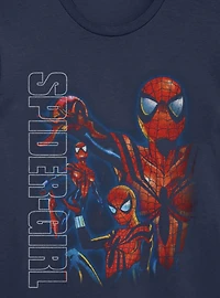 Marvel Spider-Man Spider-Girl Strike A Pose Montage T-Shirt