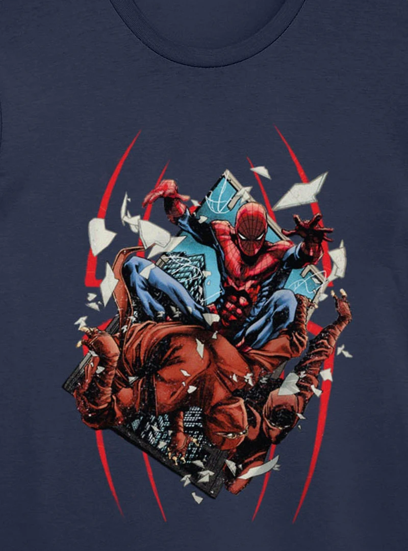 Marvel Spider-Man Hand Through Window T-Shirt