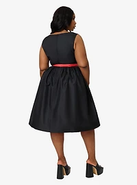 Disney Pride Collection by Unique Vintage Plus Black & Rainbow Stripe Mickey Cutout Swing Dress