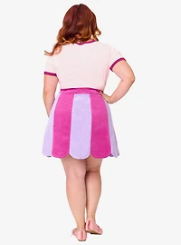 Disney Alice Wonderland Collection By Smak Parlour Plus Purple Cheshire Cat Corduroy Mini Skirt