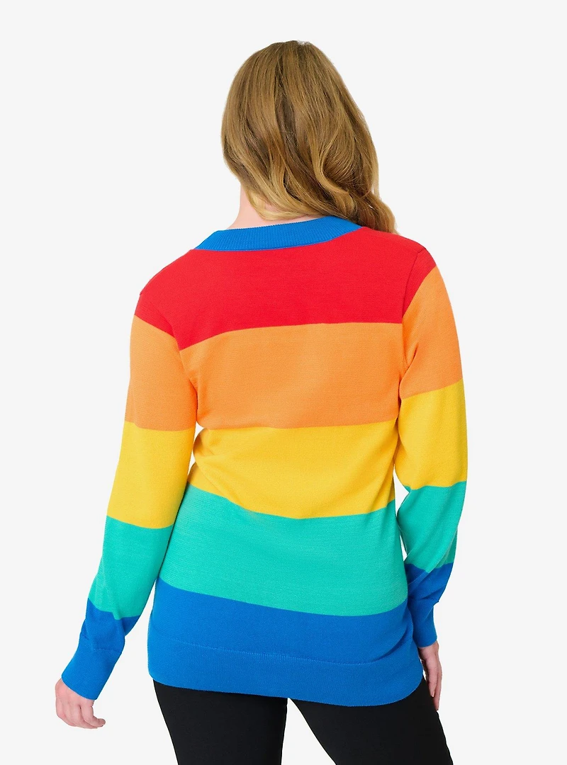 Disney Pride Collection by Unique Vintage Rainbow Mickey Button Cardigan