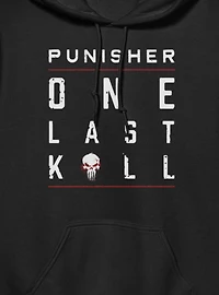 Marvel Punisher Underlined Red Text Stack Hoodie