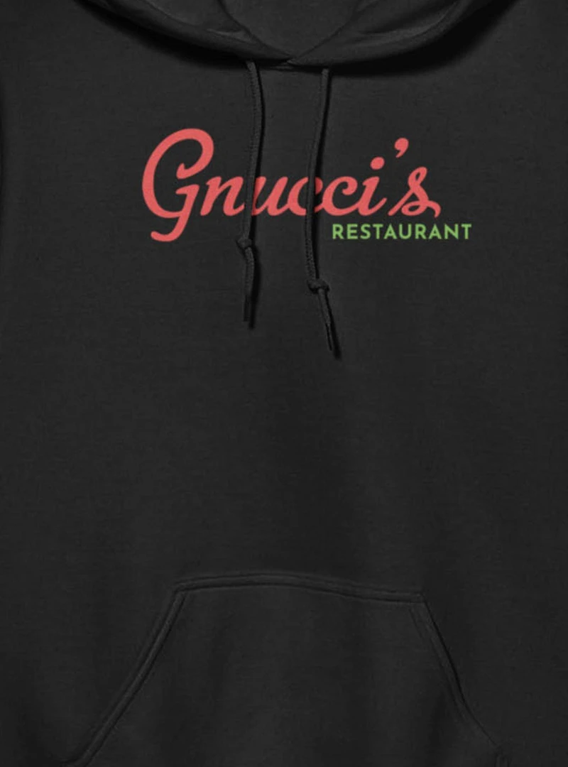 Marvel Punisher Gnuccis Restaurant Logo Hoodie