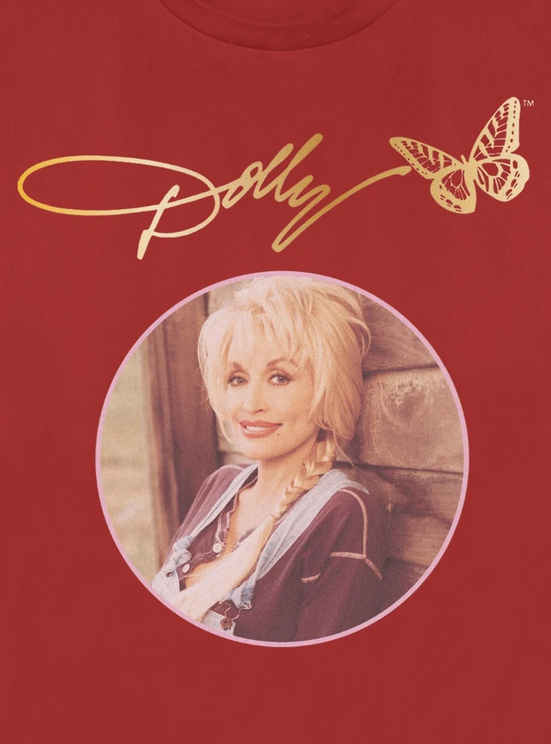 Dolly Parton Circle Signature Womens T-Shirt