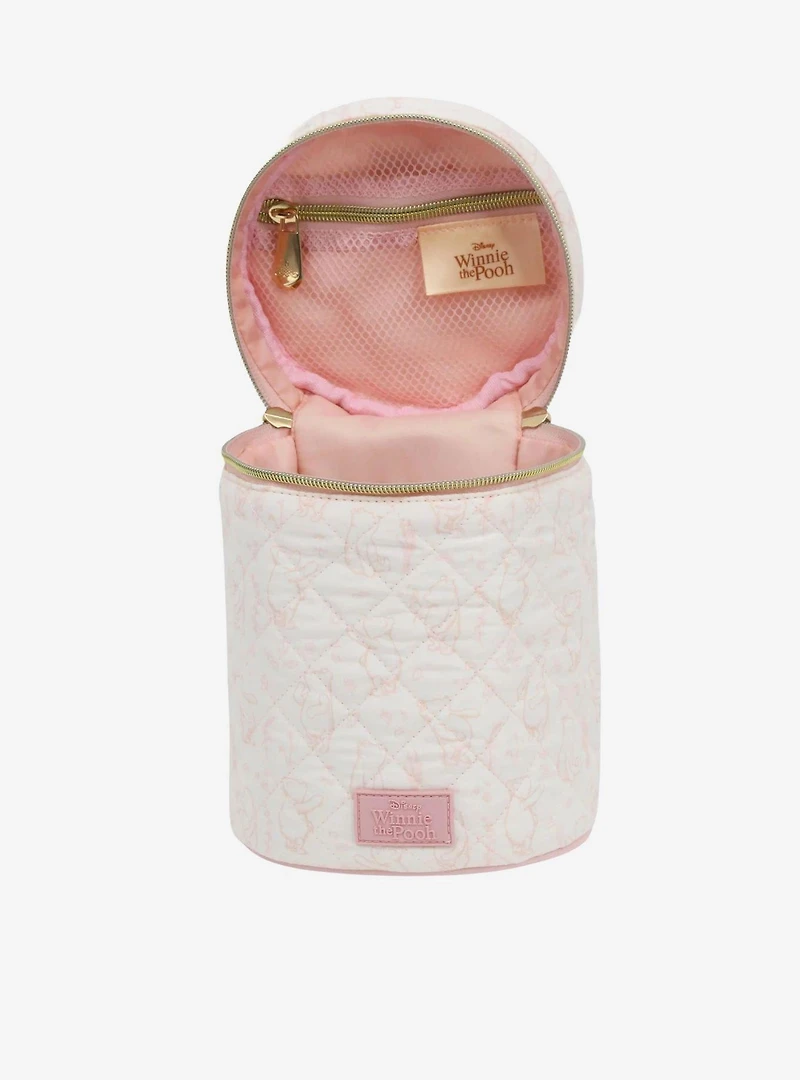 Disney Winnie The Pooh Classic Quilted Round Cosmetic Bag