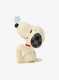 Jim Shore Peanuts Snoopy Snowflake on Nose Mini Figurine