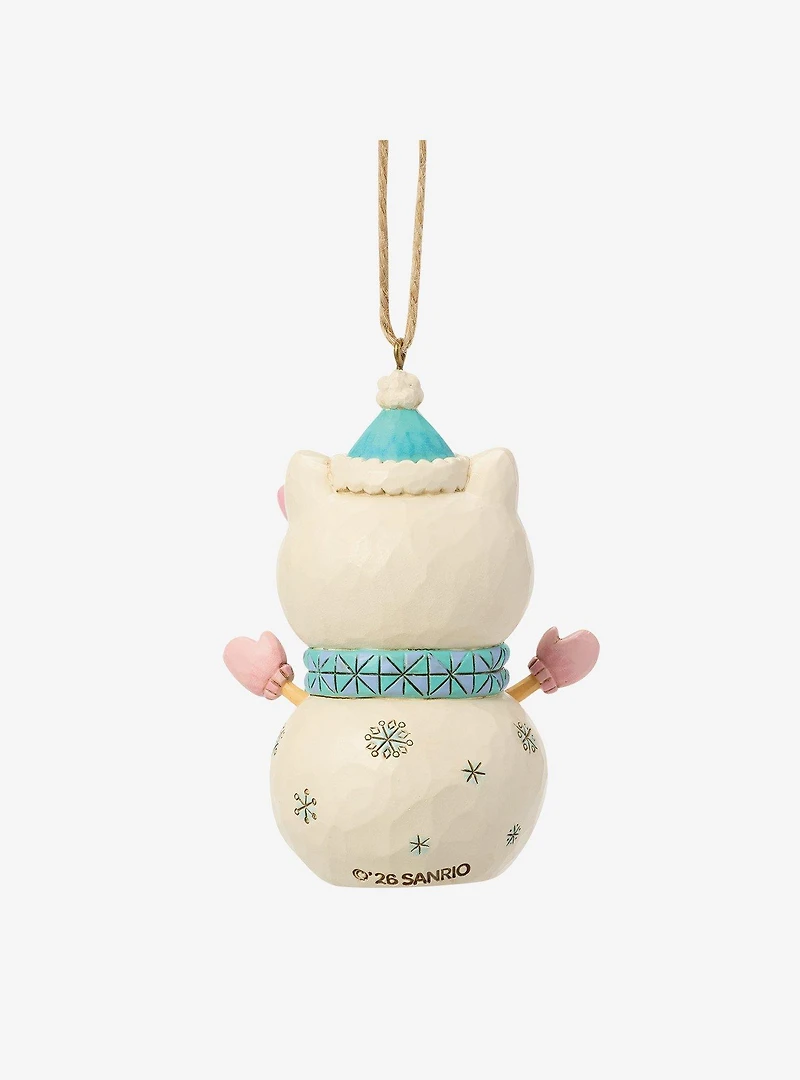 Jim Shore Sanrio Hello Kitty Snowman Hanging Ornament