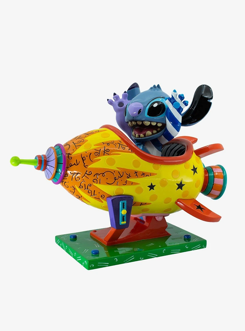 Disney Britto Stitch Rocket Ship Figurine
