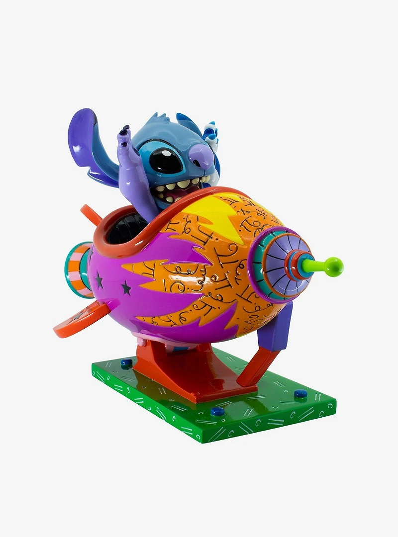 Disney Britto Stitch Rocket Ship Figurine