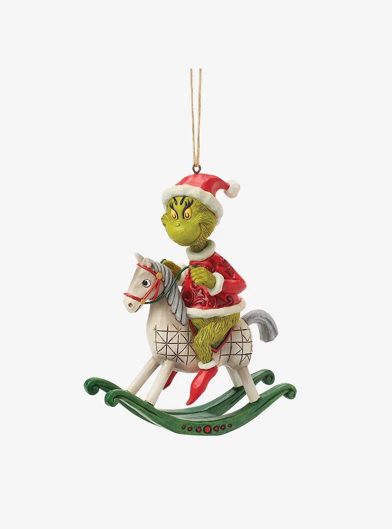 Jim Shore Grinch Grinch on Rocking Horse Hanging Ornament