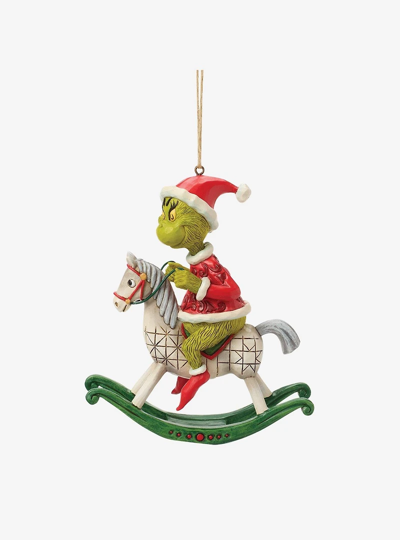 Jim Shore Grinch Grinch on Rocking Horse Hanging Ornament