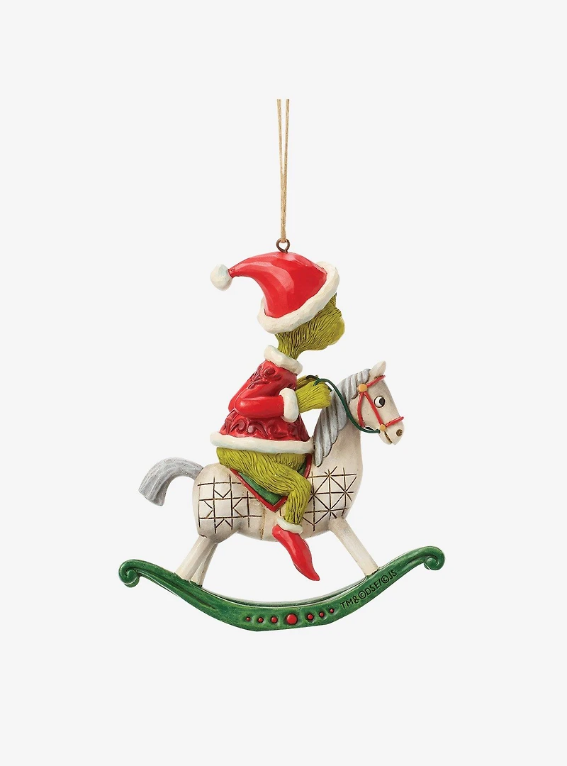 Jim Shore Grinch Grinch on Rocking Horse Hanging Ornament
