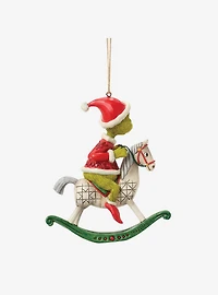 Jim Shore Grinch Grinch on Rocking Horse Hanging Ornament