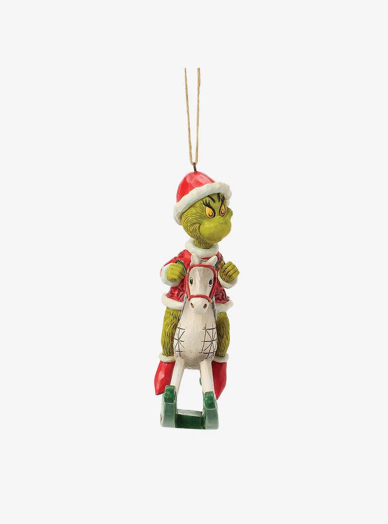 Jim Shore Grinch Grinch on Rocking Horse Hanging Ornament