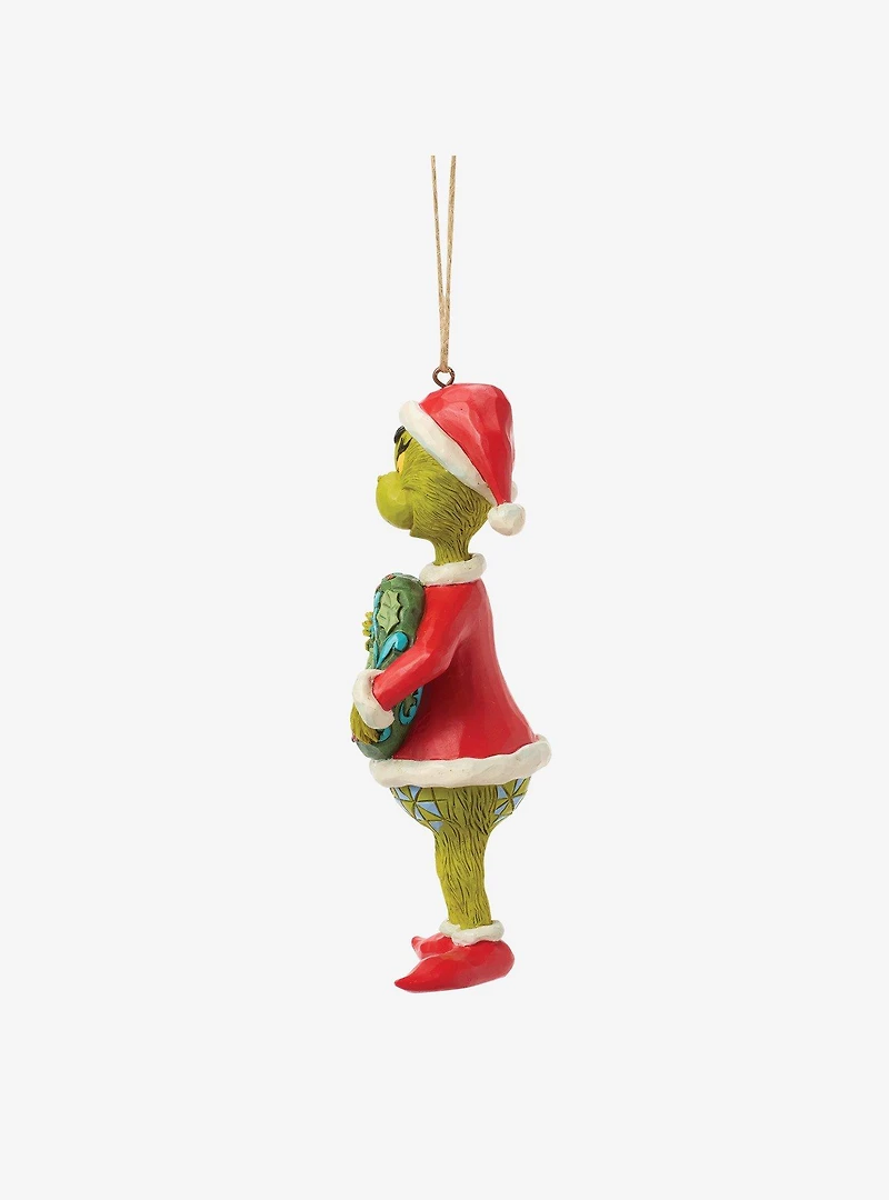 Jim Shore Grinch Grinch with Dated 2026 Wreath Hanging Ornament