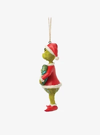 Jim Shore Grinch Grinch with Dated 2026 Wreath Hanging Ornament
