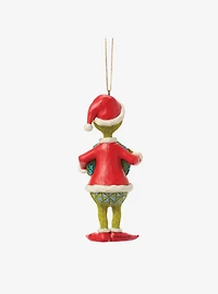 Jim Shore Grinch Grinch with Dated 2026 Wreath Hanging Ornament