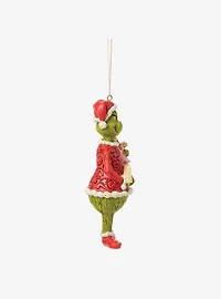 Jim Shore Grinch Grinch and Cindy Lou with Sign Hanging Ornament