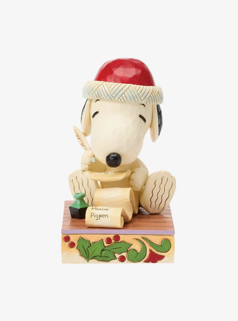 Jim Shore Peanuts Snoopy Christmas List Figurine