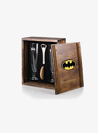 Batman Acacia Wood Beverage Glass Gift Set