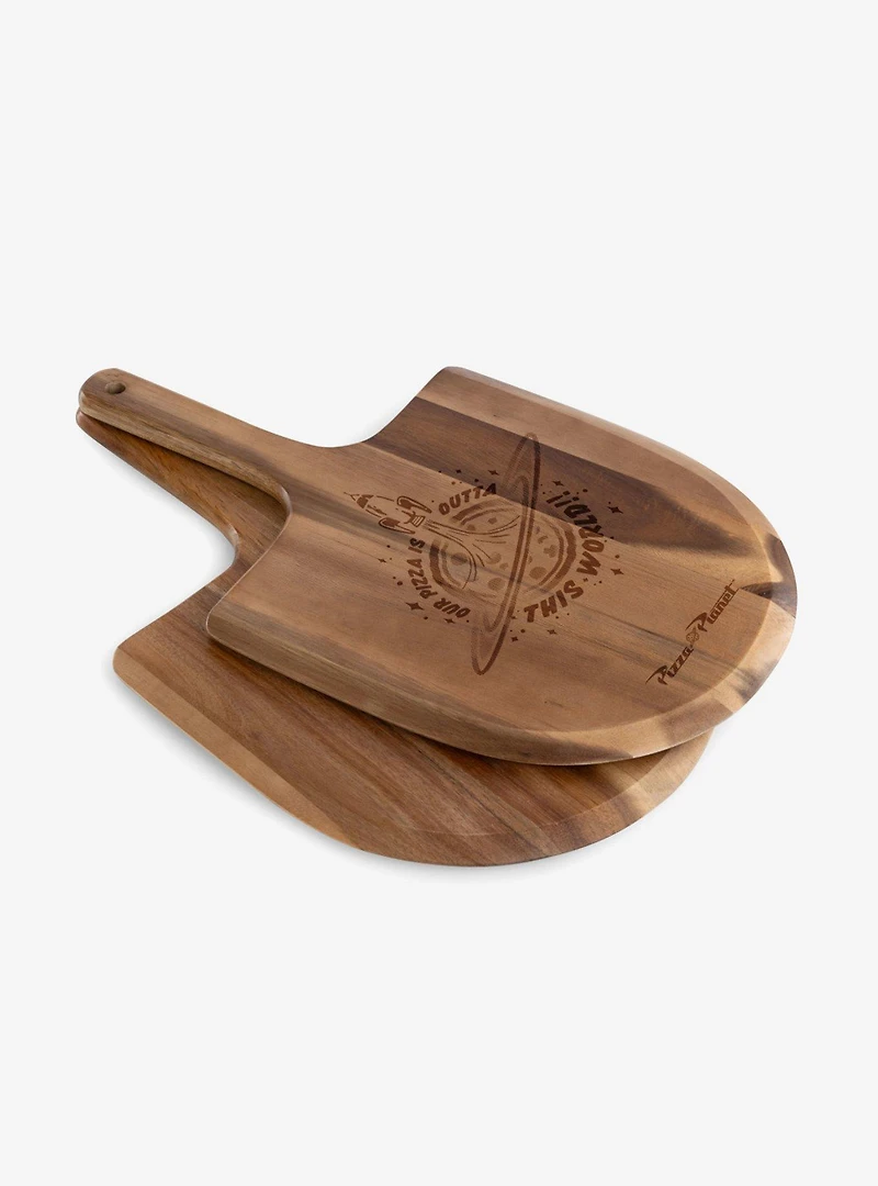 Disney Pixar Toy Story Pizza Planet Acacia Wood Personal Pizza Peel Serving Board Paddle Set of 2
