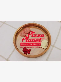 Disney Pixar Toy Story Pizza Planet Natural Wood Barista Serving Tray with Glass Insert