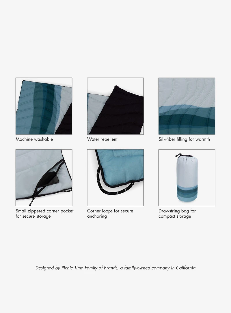 Morning Ocean Aura Outdoor Puffer Blanket