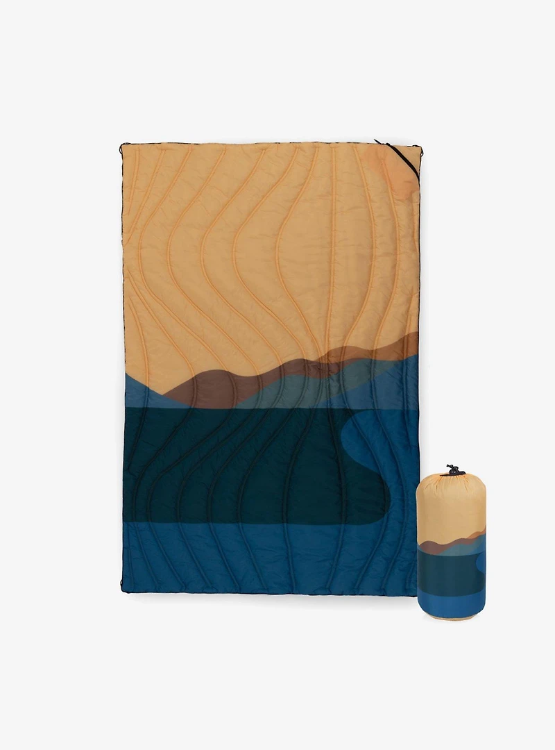 Sunrise Mountain Aura Outdoor Puffer Blanket