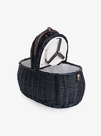 Black Evening Picnic Basket with Service for Two